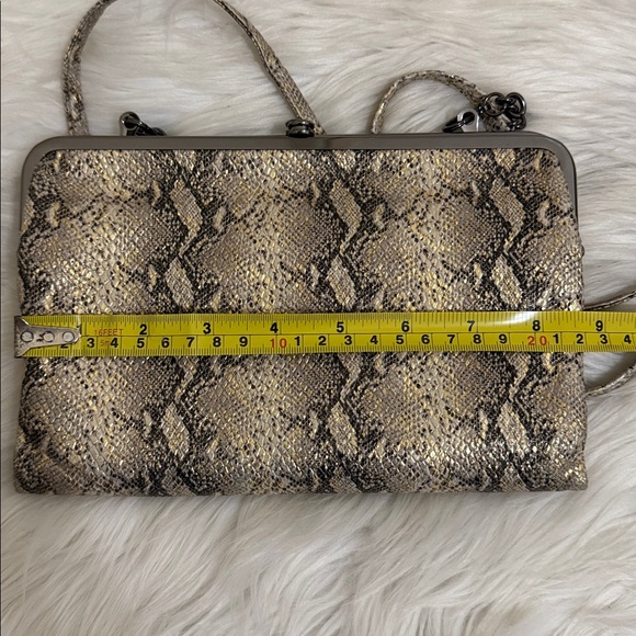 HOBO Leanne Snake Embossed Crossbody Bag Glam Leather - Picture 14 of 15